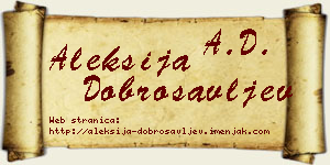 Aleksija Dobrosavljev vizit kartica
